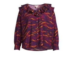 NWT Terra Sky 3x Plus Women’s ruffle top